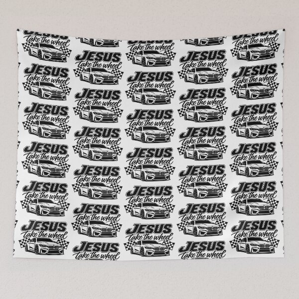 Item preview, jesus take the wheel race car  designed and sold by OCD_JESSICA.