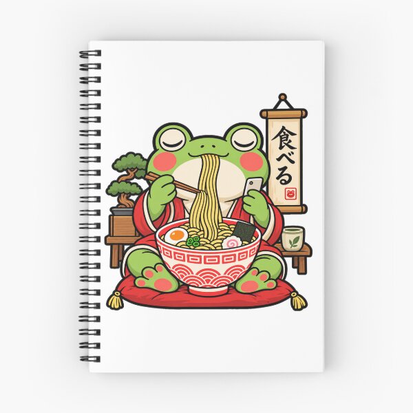Item preview, Grumpy Frog Eating Ramen Kawaii Zen Kimono designed and sold by GibasVisuals.