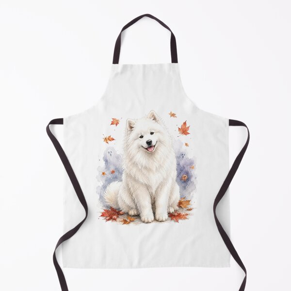 Item preview, Samoyed in a Ghostly Autumn Mist | Halloween Dog designed and sold by PAPIRO SIGLO XXI.