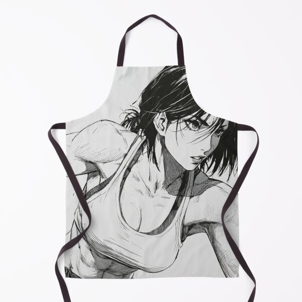 Item preview, Anime Fitness Warrior - Ink Sketch Muscular Gym Girl designed and sold by AxeWave.