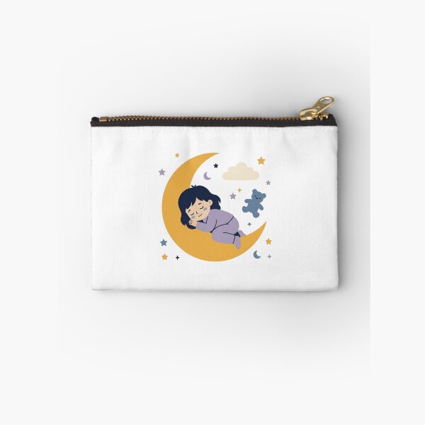 Item preview, Sleeping Baby On Crescent Moon Sweet Dreams Vintage Nursery Art designed and sold by mood-draftsman.