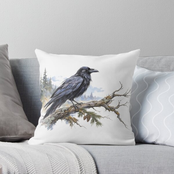 Item preview, Wild Places Raven | Painterly Woodland Bird Art designed and sold by SusanSweetArt.