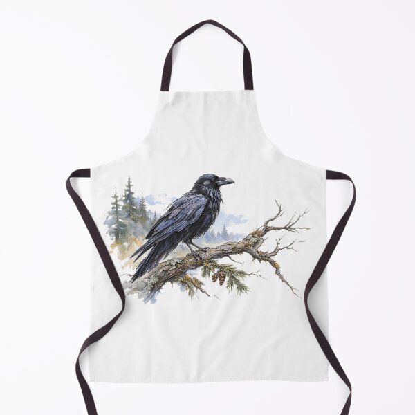 Item preview, Wild Places Raven | Painterly Woodland Bird Art designed and sold by SusanSweetArt.