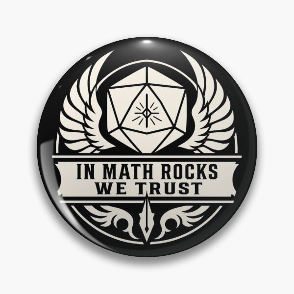 Item preview, In Math Rocks We Trust - Split Silhouette D20 RPG Decal designed and sold by Dice_Goblin_Studio.
