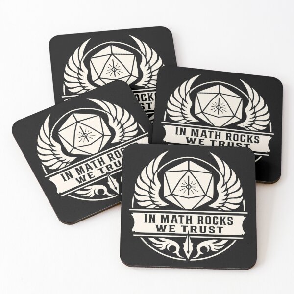 Item preview, In Math Rocks We Trust - Split Silhouette D20 RPG Decal designed and sold by Dice_Goblin_Studio.