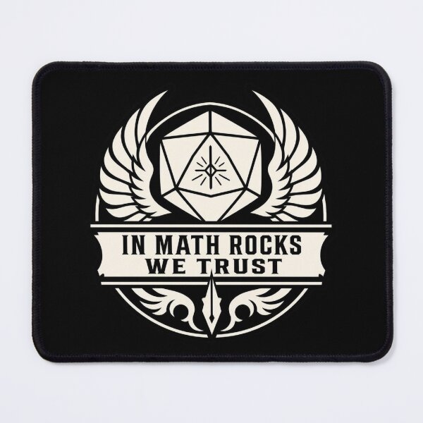 Item preview, In Math Rocks We Trust - Split Silhouette D20 RPG Decal designed and sold by Dice_Goblin_Studio.