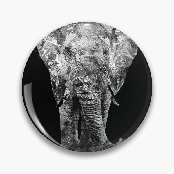 Item preview, Elephant Black And White Animal Art Print With Trunk designed and sold by Sharon Cummings Art.