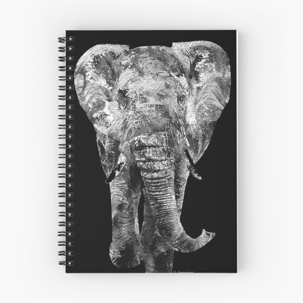 Item preview, Elephant Black And White Animal Art Print With Trunk designed and sold by Sharon Cummings Art.