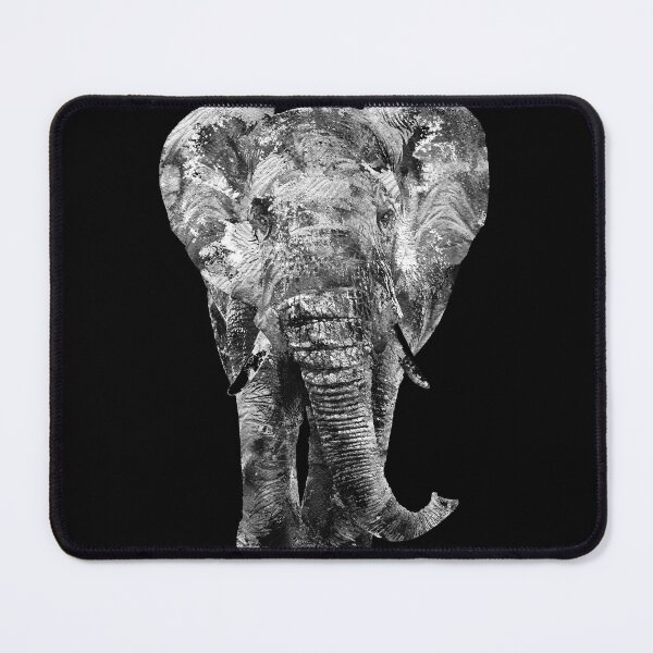 Item preview, Elephant Black And White Animal Art Print With Trunk designed and sold by Sharon Cummings Art.