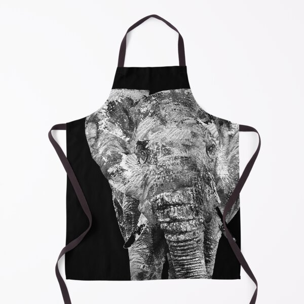 Item preview, Elephant Black And White Animal Art Print With Trunk designed and sold by Sharon Cummings Art.