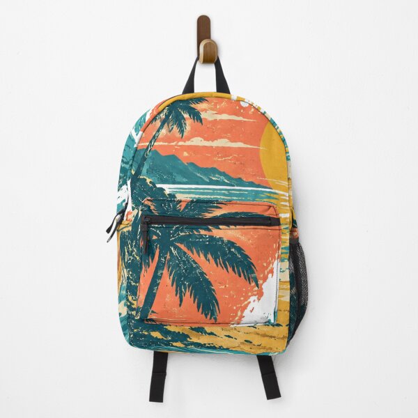 Item preview, Vintage Surf Ocean Wave Sunset Beach Artwork designed and sold by Avenuse style.