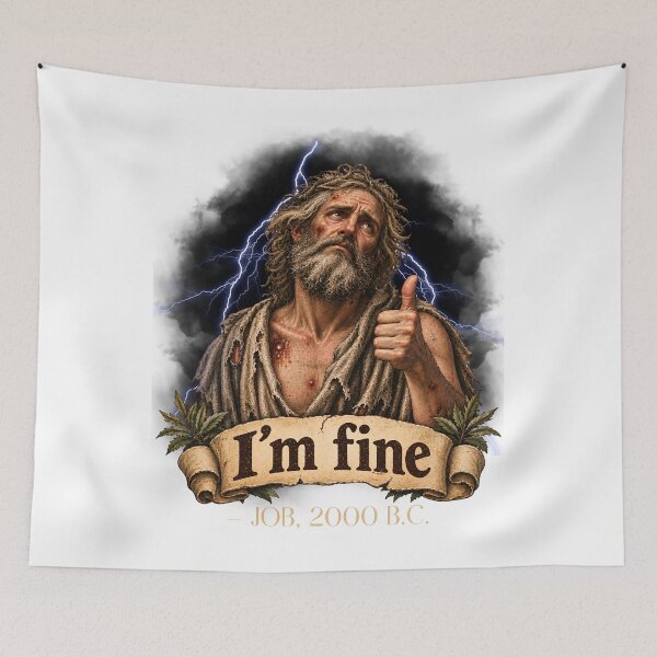 Item preview, Estoy bien - Job 2000 a. C. - Divertido meme bíblico cristiano de Job designed and sold by Neurospicy Trolls.