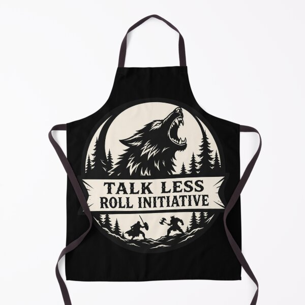 Item preview, Talk Less Roll Initiative - Split Silhouette Direwolf RPG designed and sold by Dice_Goblin_Studio.