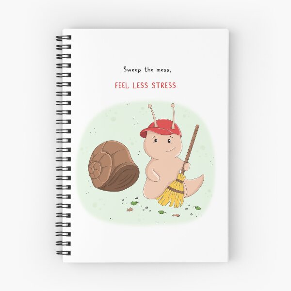 Item preview, Sweep the Mess Feel Less Stress – Cleaning Snail designed and sold by OKartashova.