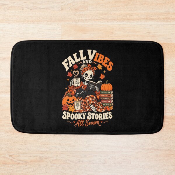 Item preview, Fall Vibes And Spooky Stories Cozy Skeleton Reader designed and sold by Ridaelb.