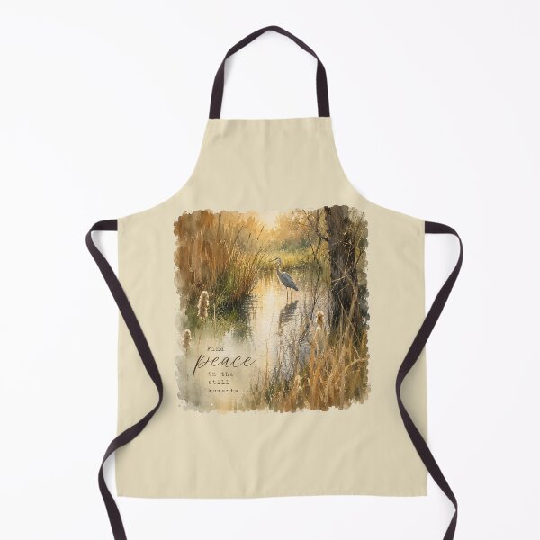 Item preview, Find Peace – Great Blue Heron in a Quiet Stream designed and sold by SusanSweetArt.