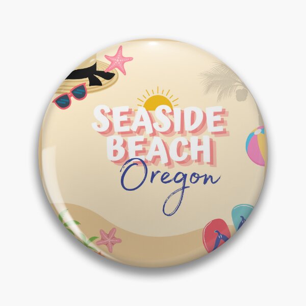 Item preview, Seaside Beach Oregon Retro Coastal Design | Vacation Souvenir Art designed and sold by DonnaRaine.