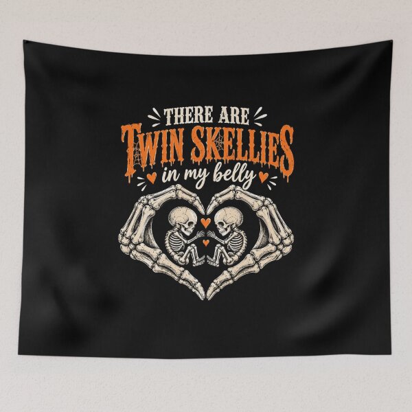 Item preview, Twin Skeletons in My Belly Gothic Halloween Romance designed and sold by anapldv.