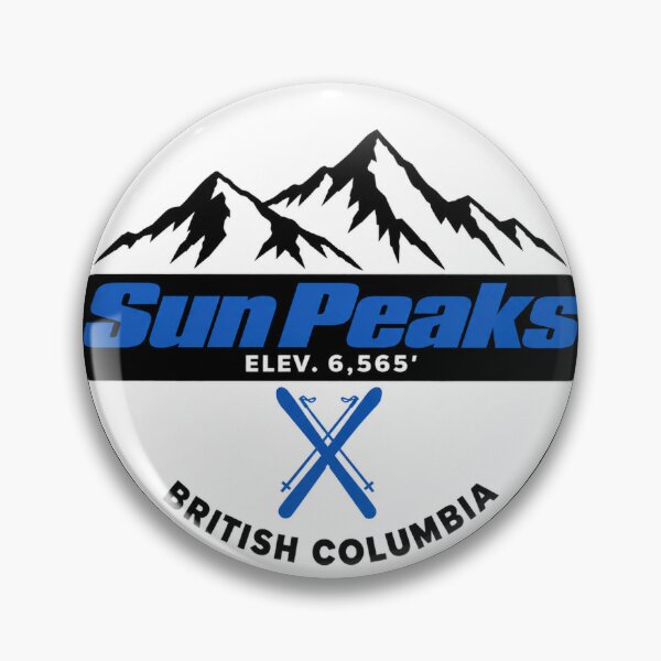 Item preview, Sun Peaks British Columbia Ski Resort Vintage Mountain Badge | Retro Skiing Design designed and sold by julietteholm.