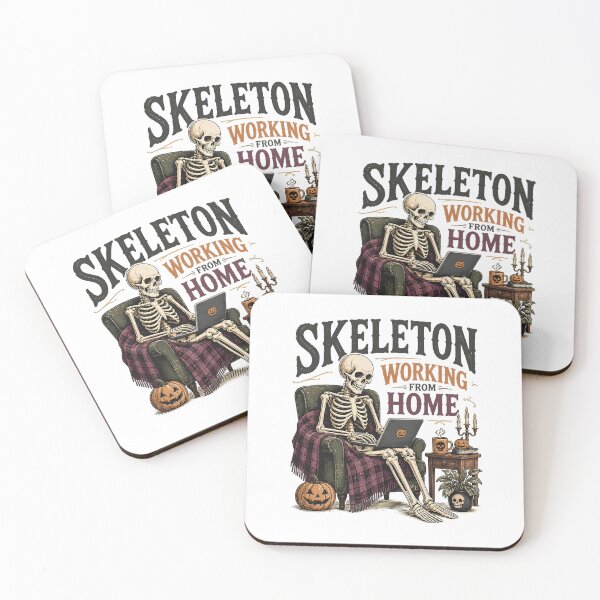 Item preview, Skeleton Working From Home designed and sold by RoyesButler.