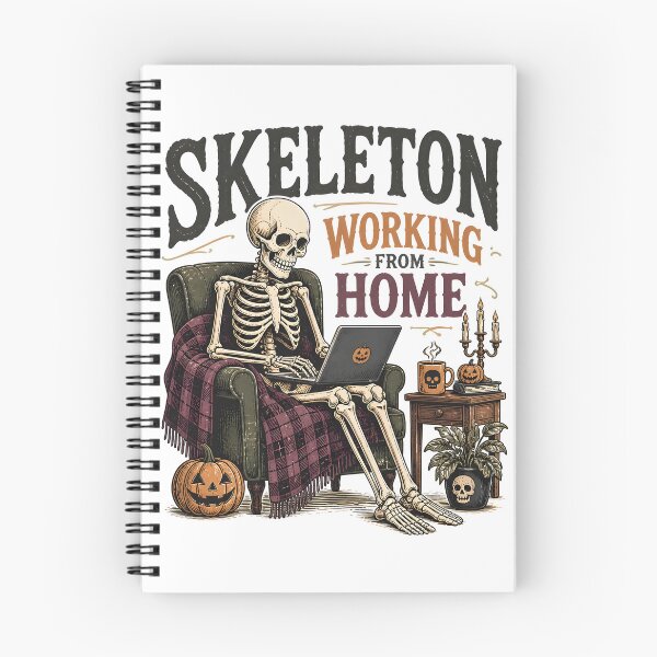 Item preview, Skeleton Working From Home designed and sold by RoyesButler.