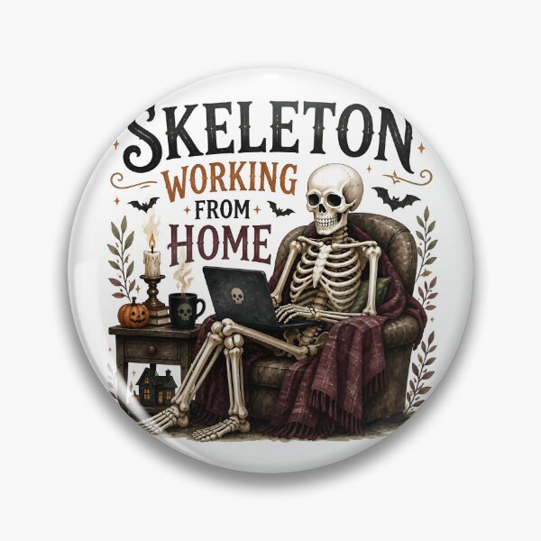 Item preview, Skeleton Working From Home designed and sold by RoyesButler.