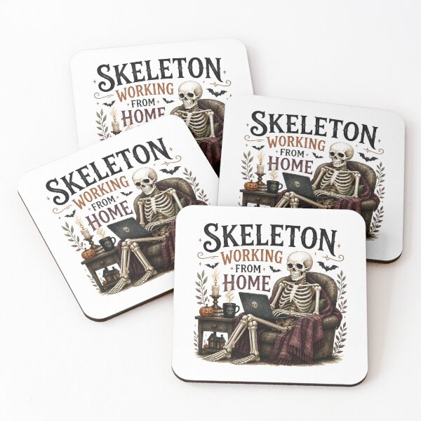 Item preview, Skeleton Working From Home designed and sold by RoyesButler.