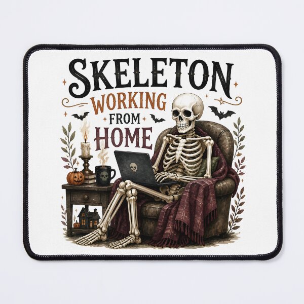 Item preview, Skeleton Working From Home designed and sold by RoyesButler.