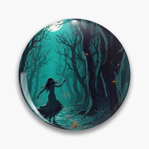 Item preview, Moonlit Forest Dancer – Halloween Witch Silhouette designed and sold by zmsl.