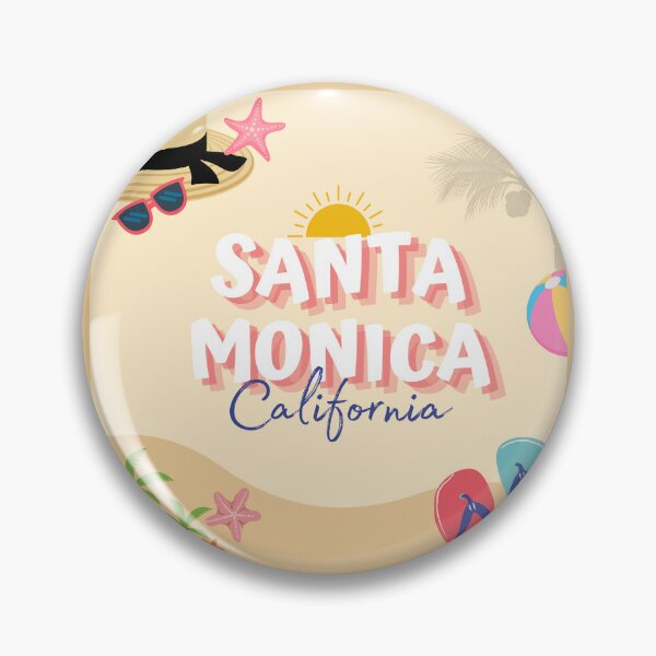 Item preview, Santa Monica California Retro Beach Design | Vacation Souvenir Art designed and sold by DonnaRaine.