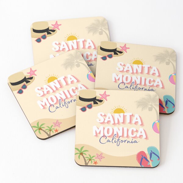 Item preview, Santa Monica California Retro Beach Design | Vacation Souvenir Art designed and sold by DonnaRaine.