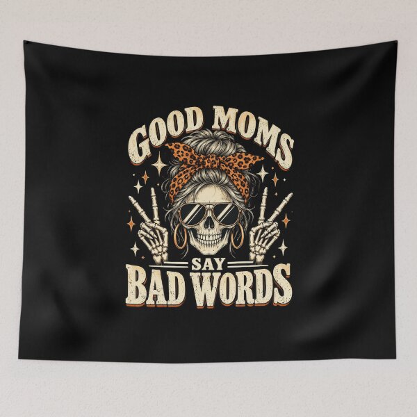 Item preview, good moms say bad words skull graphic tee for women designed and sold by anapldv.