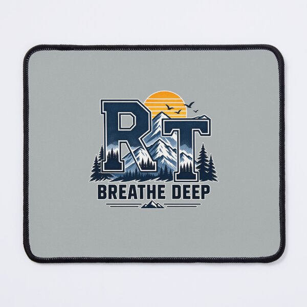 Item preview, Sunset RT Respiratory Therapist Mountain Breathe Deep designed and sold by ClinicalHubs.