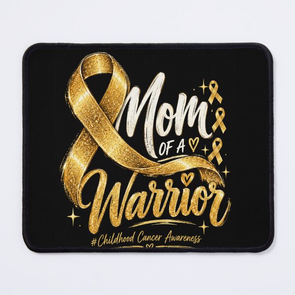 Item preview, childhood cancer awareness gold ribbon mom warrior designed and sold by anapldv.