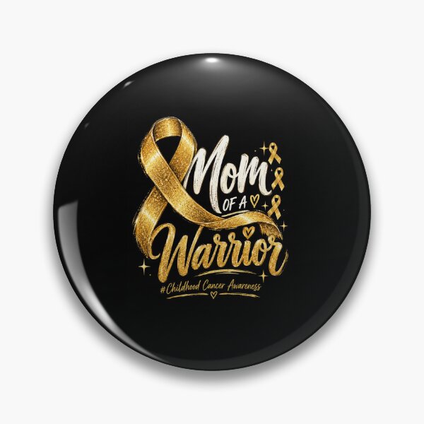Item preview, childhood cancer awareness gold ribbon mom warrior designed and sold by anapldv.