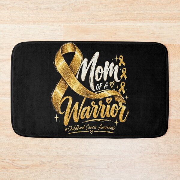 Item preview, childhood cancer awareness gold ribbon mom warrior designed and sold by anapldv.