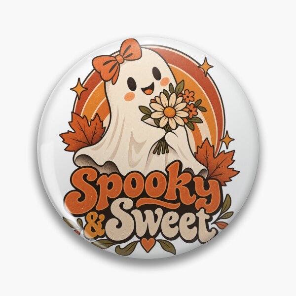 Item preview, Spooky & Sweet Ghost – Cute Retro Halloween Floral designed and sold by meme2525.