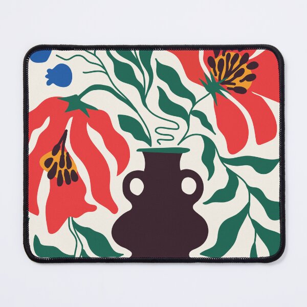 Item preview, Floral Forms 02 | Matisse Inspired Dark Plum Vase & Coral Botanicals designed and sold by MarleneCanto.