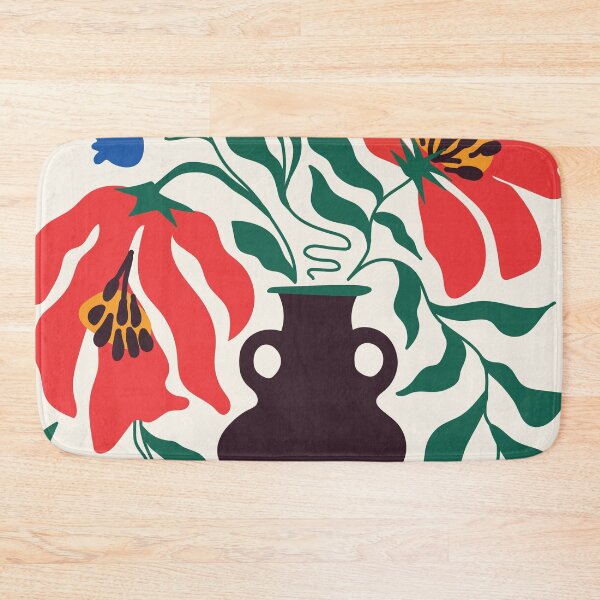 Item preview, Floral Forms 02 | Matisse Inspired Dark Plum Vase & Coral Botanicals designed and sold by MarleneCanto.