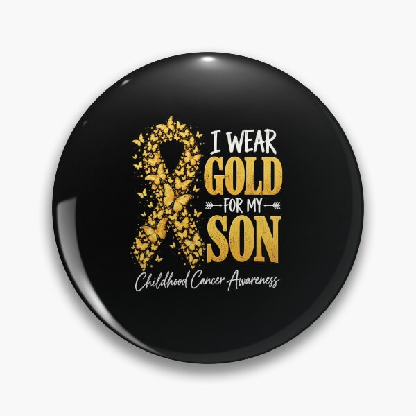 Item preview, childhood cancer awareness golden butterfly ribbon message designed and sold by anapldv.