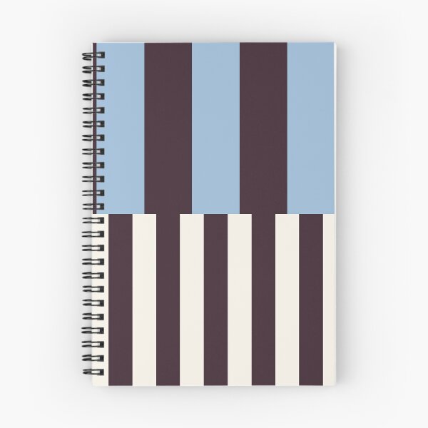 Item preview, Minimal Geometric Rectangles Lines 13 | Blue Dark Plum Cream Cabana Stripes designed and sold by MarleneCanto.