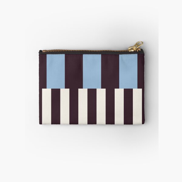 Item preview, Minimal Geometric Rectangles Lines 13 | Blue Dark Plum Cream Cabana Stripes designed and sold by MarleneCanto.
