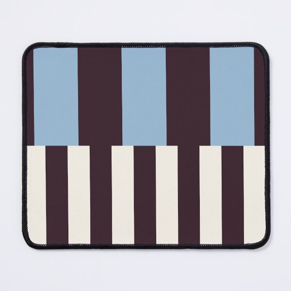 Item preview, Minimal Geometric Rectangles Lines 13 | Blue Dark Plum Cream Cabana Stripes designed and sold by MarleneCanto.