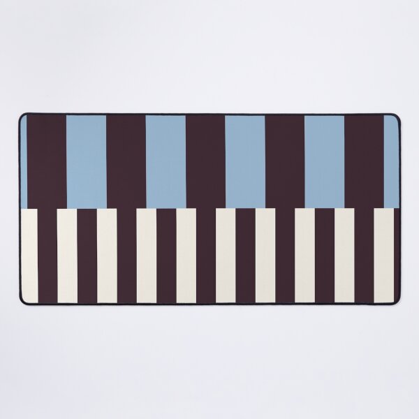 Item preview, Minimal Geometric Rectangles Lines 13 | Blue Dark Plum Cream Cabana Stripes designed and sold by MarleneCanto.