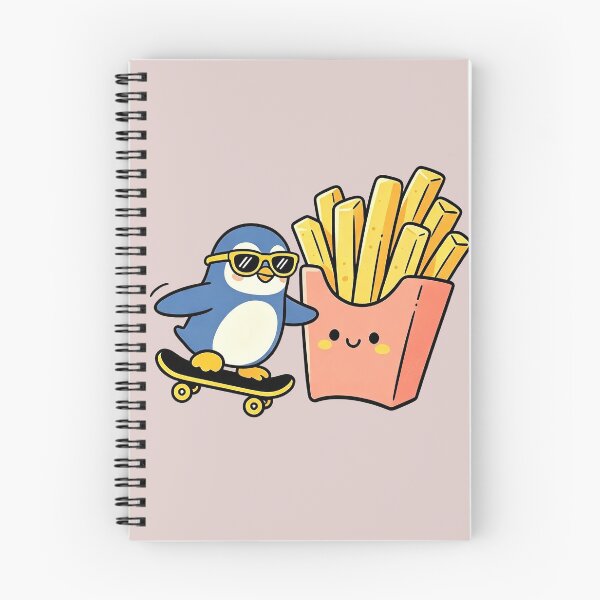 Item preview, Penguin on a skateboard with his friend the potatoes designed and sold by mixoubraw.