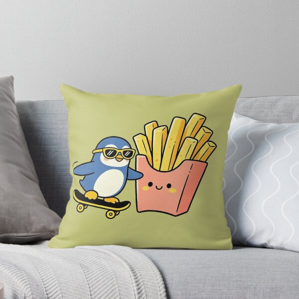 Item preview, Penguin on a skateboard with his friend the potatoes designed and sold by mixoubraw.