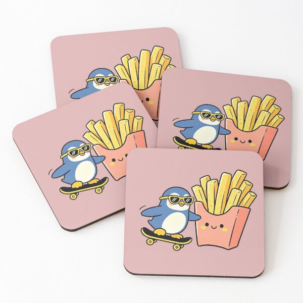 Item preview, Penguin on a skateboard with his friend the potatoes designed and sold by mixoubraw.
