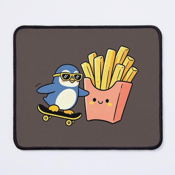 Item preview, Penguin on a skateboard with his friend the potatoes designed and sold by mixoubraw.