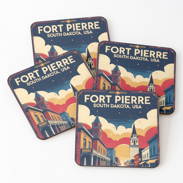 Item preview, Fort Pierre South Dakota Vintage Travel Tourism designed and sold by TravelersGems.
