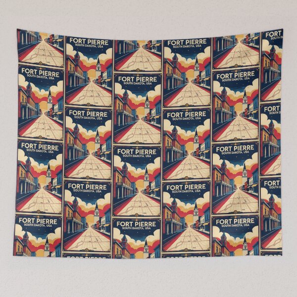 Item preview, Fort Pierre South Dakota Vintage Travel Tourism designed and sold by TravelersGems.